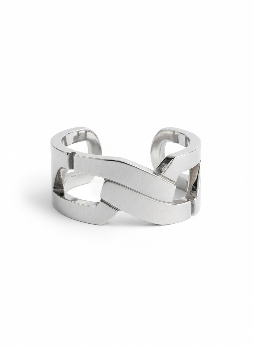 Architectural Silver Cuff
